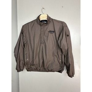 FJ DryJoy Rain Jacket Mens Extra LArge Brown Check 1/2 Zip Golf‎